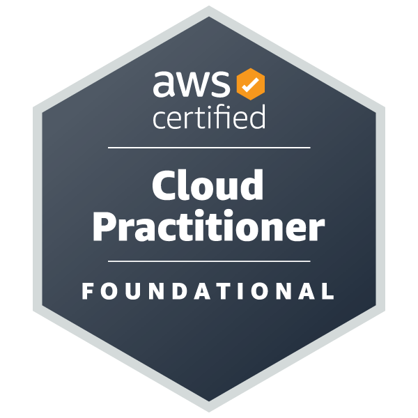 My AWS Certified Cloud Practitioner Badge